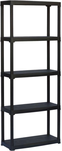 Plastový regál 700 × 300 × 1760 mm, 5 polic