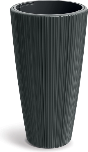 Květináč Oro 39 cm tmavě šedý s vyjímatelnou vložkou