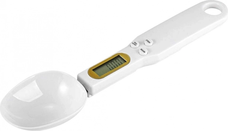 Digitální kuchyňská lžícová váha 500 g / 0,1 g, bílá