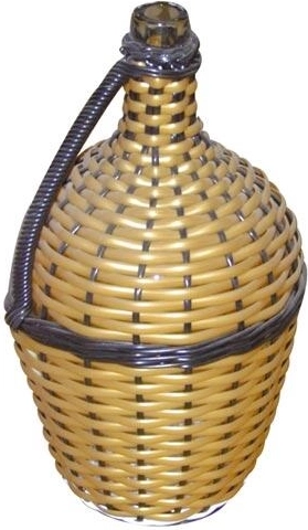 Demižon opletený skleněný 5 l – mix barev