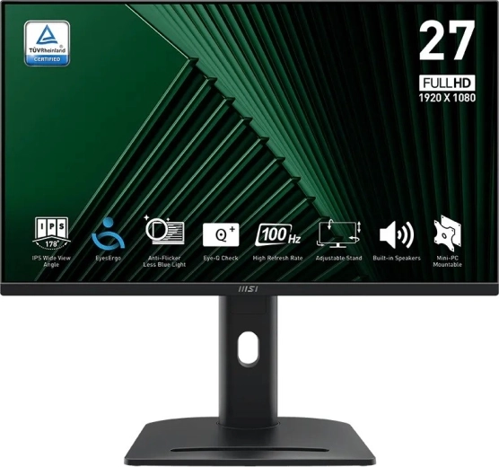 MSI Pro MP275PG 27" IPS Full HD monitor 100 Hz s ergonomickým stojanem
