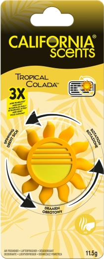 Osvěžovač do auta s vůní Tropical Colada CALIFORNIA SCENTS Sun Spinner