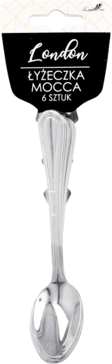 Sada 6 mokka lžiček London z nerezové oceli