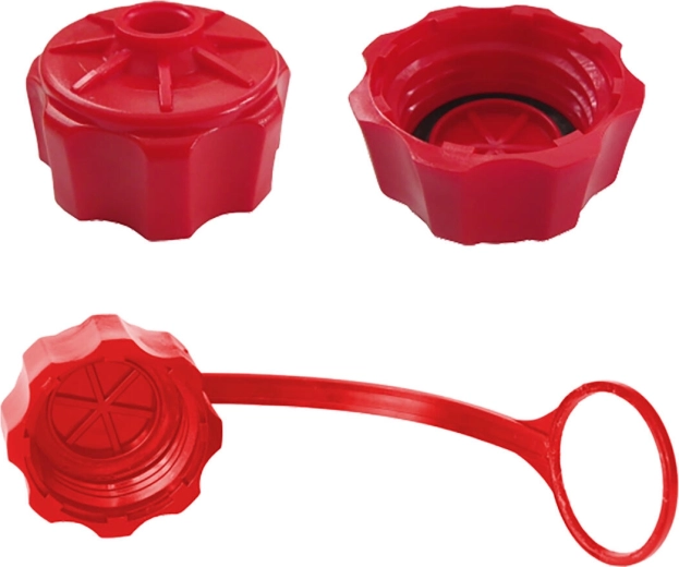 Uzávěr k plastovému kanystru na pohonné hmoty s těsněním