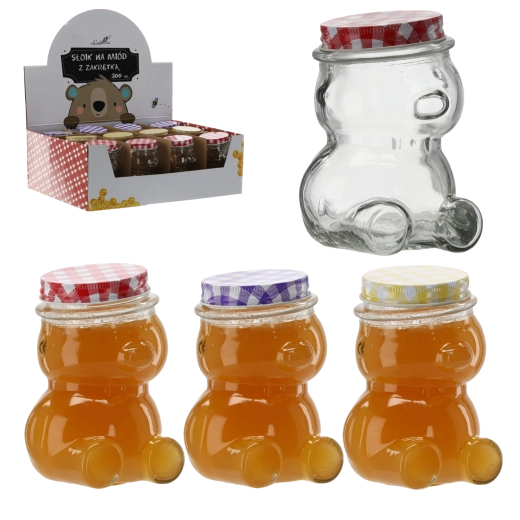 Sklenice medvídek se šroubovacím víčkem 300 ml