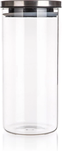 Skleněná dóza FREIA 1,45 l s nerezovým víčkem