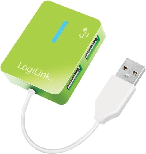 USB hub 2.0 4portový Smile – zelený