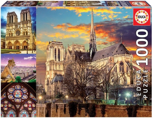 Puzzle Notre Dame koláž 1000 dílků