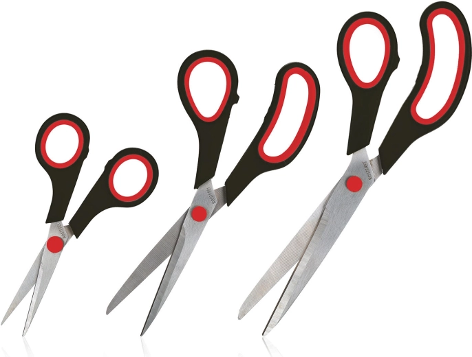 Sada nůžek 3 ks – 14, 21 a 24 cm, mix barev