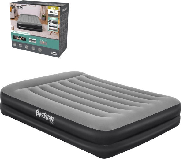 Nafukovací postel BESTWAY s vestavěnou AC pumpou 203 × 152 × 46 cm