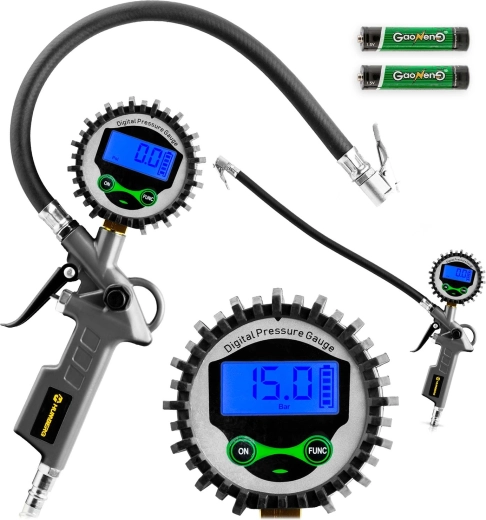 Digitální pistole na huštění pneumatik s manometrem HUMBERG HM-260