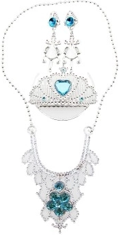 Dětská sada krásy s korunou, náhrdelníkem a náušnicemi