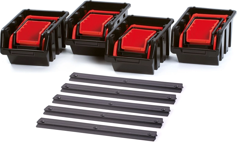 Sada nástěnných úložných boxů s lištami SETTRUCK