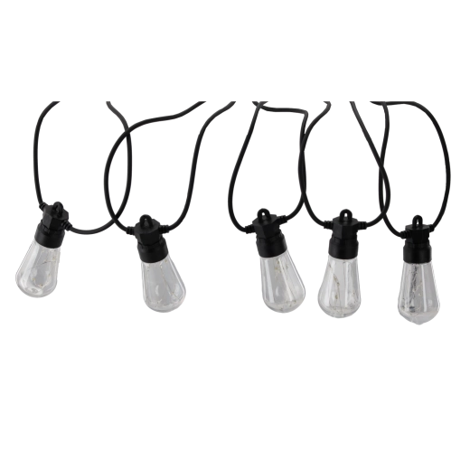 Zahradní světelná girlanda 10 m, 10 LED, teplá bílá, IP44, 12 V s úchyty