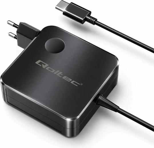 Síťová nabíječka Qoltec GaN 65 W USB‑C PD s PPS