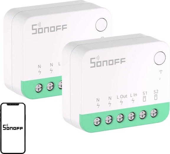 Sonoff minir4m extreme matter spínač wi‑fi (2 ks)