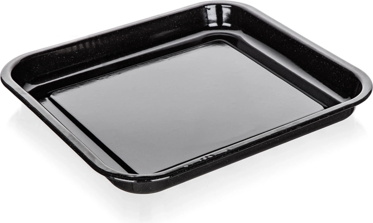 smaltovaný pekáč 41 × 37 × 4 cm CULINARIA Black
