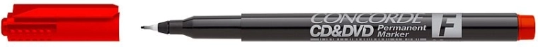 Permanentní popisovač na CD a DVD CONCORDE, červený