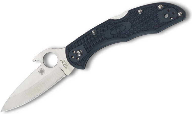 Spyderco Delica 4 Emerson Opener kapesní nůž 7,4 cm, satin, modrošedý FRN