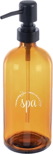 Dávkovač mýdla SPA z hnědého skla 500 ml