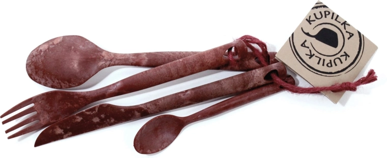 Kupilka příbor Cutlery Cranberry Red – červený kempingový set