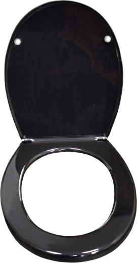 Univerzální černé WC sedátko z polypropylenu