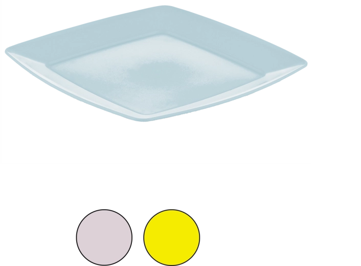 Čtvercový dezertní talíř 20,5 cm z odolného plastu