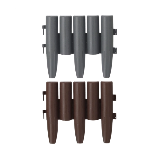 Sada plastových zahradních obrubníků 8 ks 23,5 × 28 cm