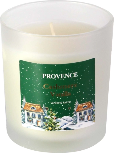 Vánoční svíčka ve skle matná bílá 7 × 8 cm, 135 g