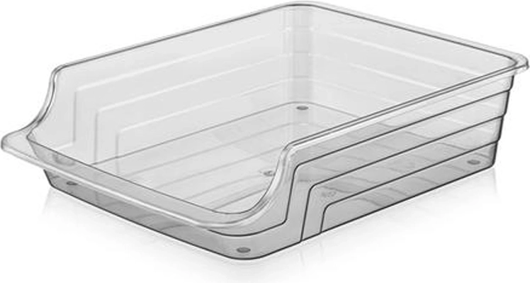 Plastový organizér MAXI 34 × 24,5 × 8 cm, čirý antracit
