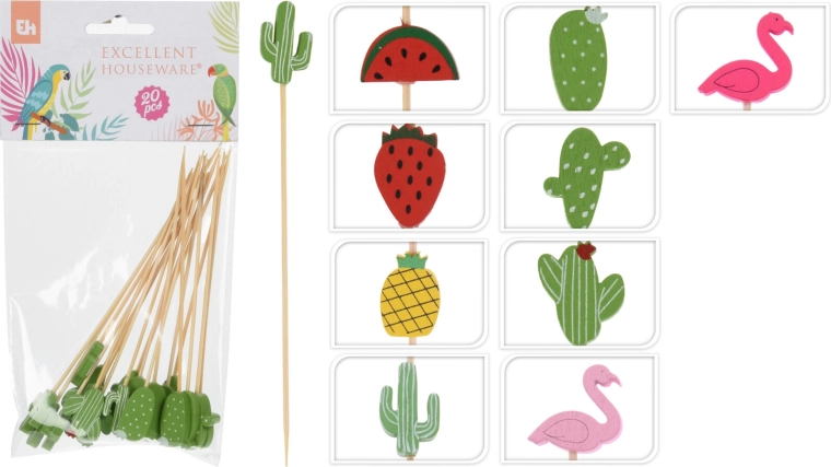 Dekorativní bambusová párátka 12 cm – sada 20 ks