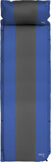 Samonafukovací karimatka s integrovaným polštářem NILS Camp modrá