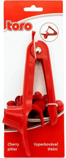 Vypeckovávač třešní červený plast 20,5 × 8 × 3 cm