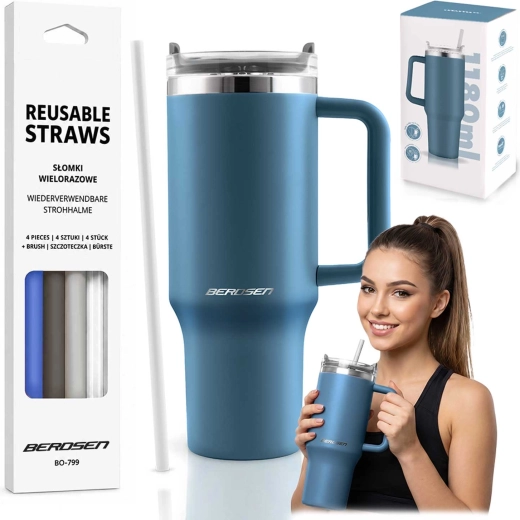Berdsen termoska s brčkem 1180 ml, tmavě modrá
