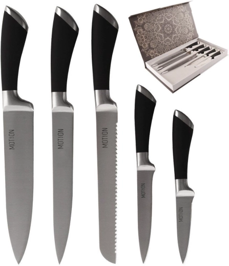 Sada kuchyňských nožů z nerezové oceli MOTION, 5 ks