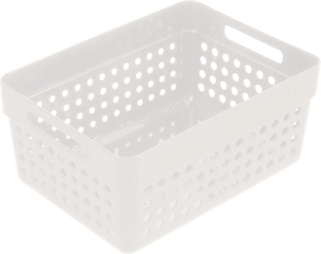 Košík Terra bílý úložný organizér 15,5 × 11,5 × 7,3 cm