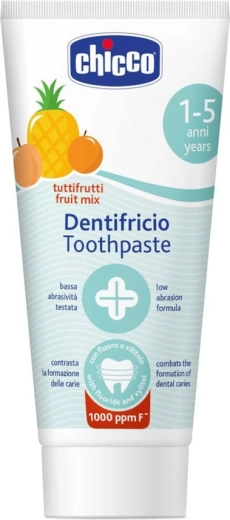 Chicco zubní pasta ovocný mix s fluoridem pro děti 1–5 let 50 ml