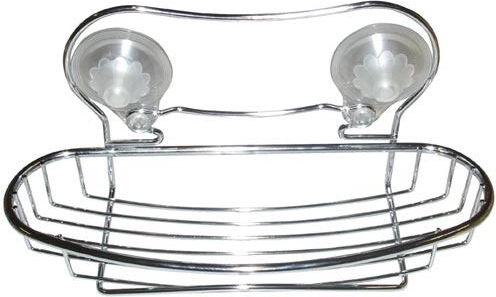 Koupelnová oválná polička 30 × 11 × 4 cm, chrom