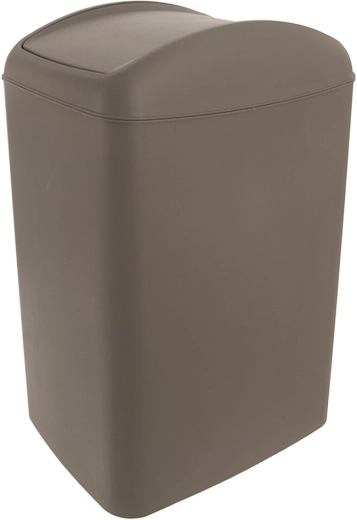 Odpadkový koš Waste s kolébkovým víkem 5 l hnědý