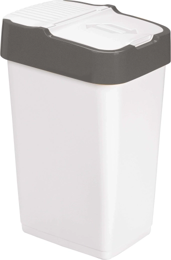 Plastový odpadkový koš HEIDRUN 35 l se sklopným víkem