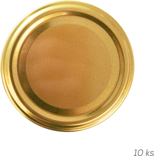 Kovové zavařovací víčko twist-off Gold 82 mm, 10 ks