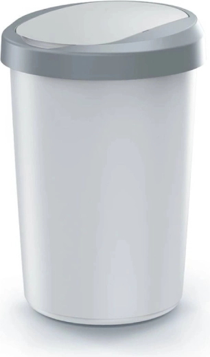 Odpadkový koš s výklopným víkem 25 l popelavě šedý PROSPERPLAST