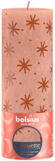 Rustikální svíčka 190 × 68 mm – krémový karamel