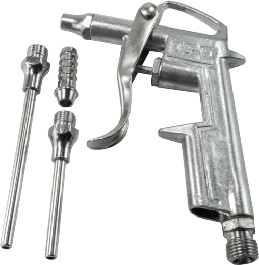 Pneumatická ofukovací pistole s vyměnitelnými tryskami 16, 50 a 80 mm