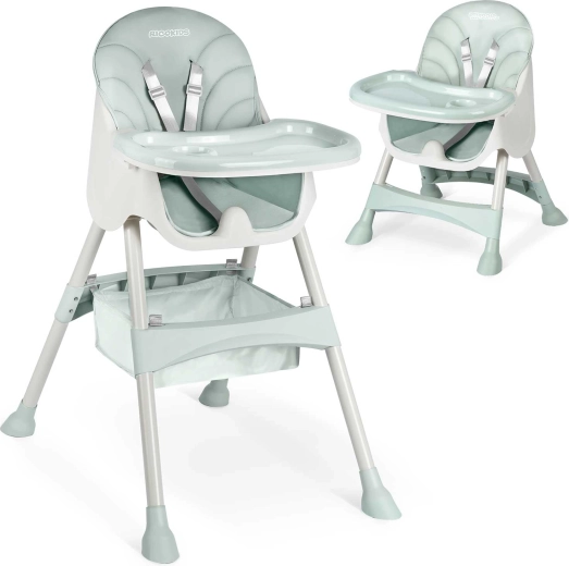 Jídelní židlička s pultíkem Milo zelená 3v1