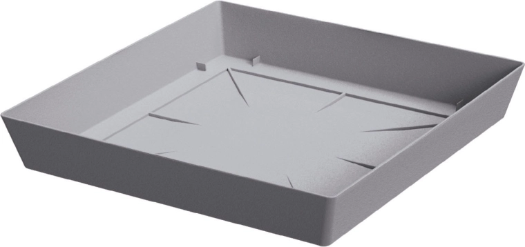 Miska pod květináč LOFLY Square 24,5 cm šedý kámen