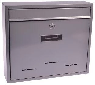 Poštovní schránka RADIM, 360 × 310 × 90 mm, šedá