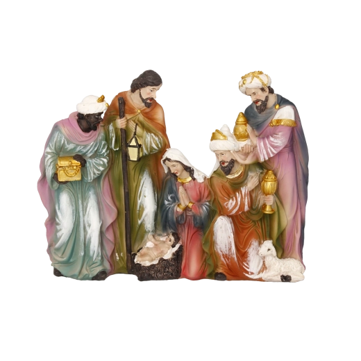 Figurka betlém – narození Ježíše se třemi králi 25,7 × 4,5 × 20 cm