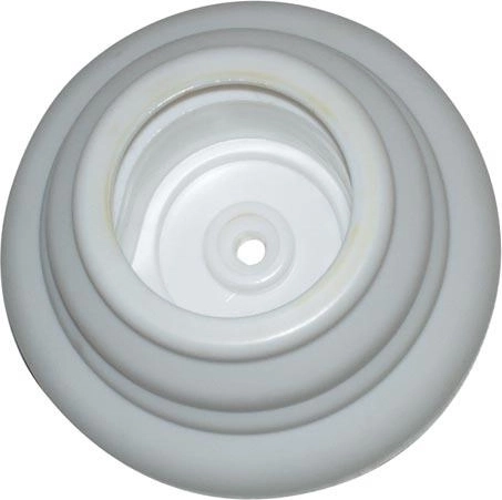 Nástěnný závěs s krytem, bílý plast