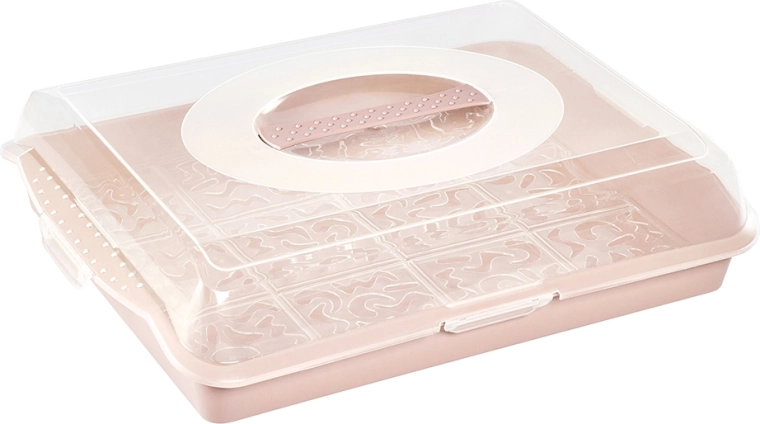 Pojemník na dort a zákusky Party-Butler Nordic Pink 45 × 35 × 11 cm